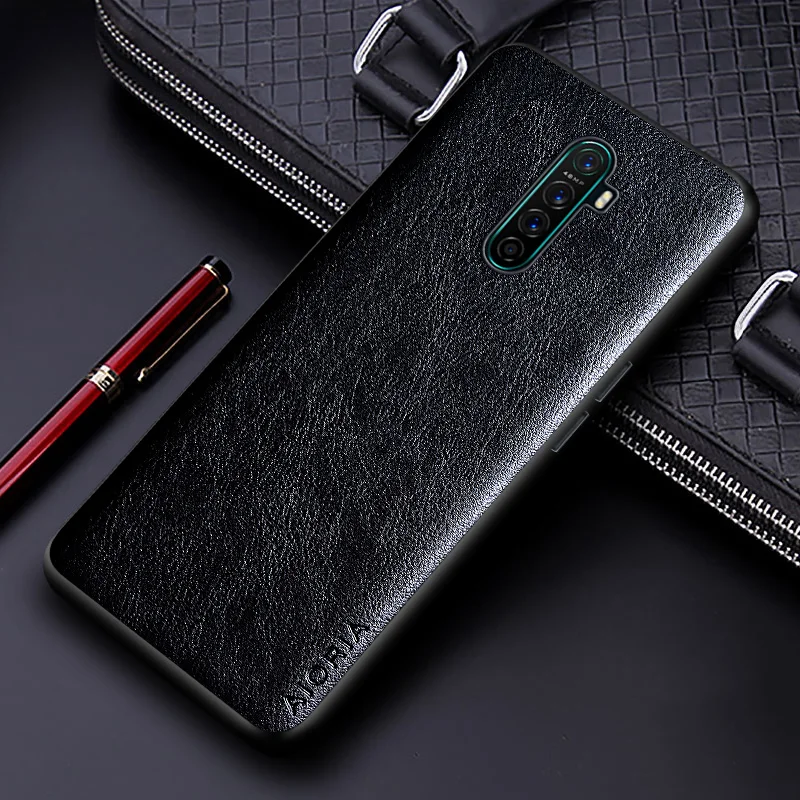 Luxury PU leather Case for Oppo Realme X2 Pro coque Business solid color design phone cover for Oppo realme x2 pro case funda