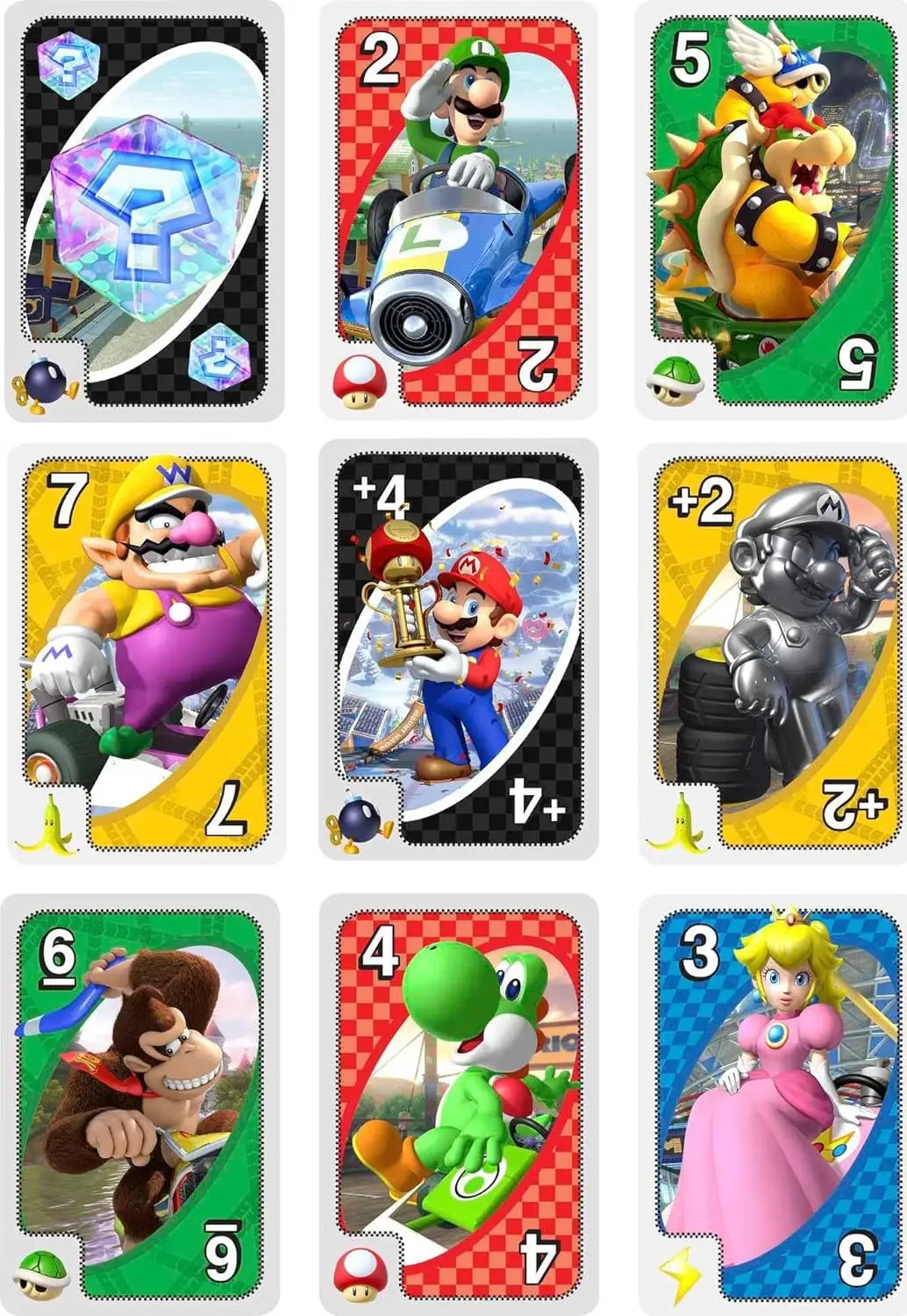 UNO Mario Kart Card Game with 112 Cards & Instructions for Players Ages 7 Years & Older For Kid Family and Adult Game Night