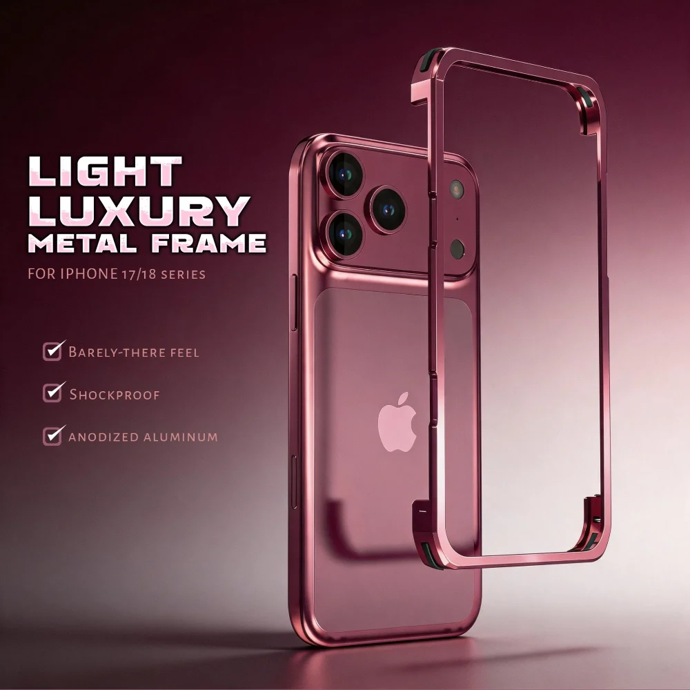 Metal Bumper Aluminum Frame Case - iPhone 18 Pro Max ve 17