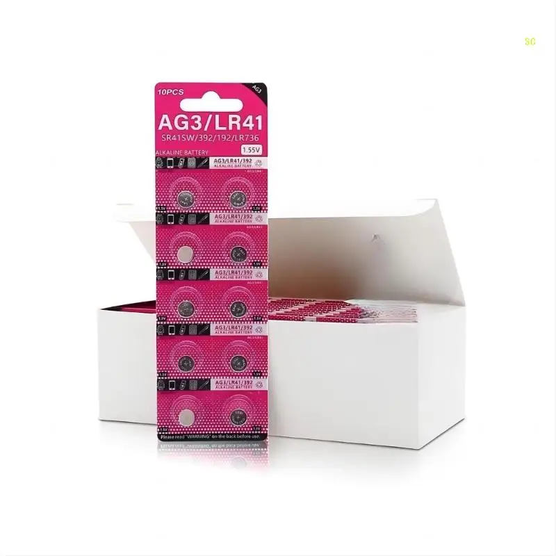 セルコインリチウム電池 AG3 1.55V ボタン電池 SR41 192 L736 384 SR41SW CX41 LR41 392 ランプ腕時計ドロップシッピング
