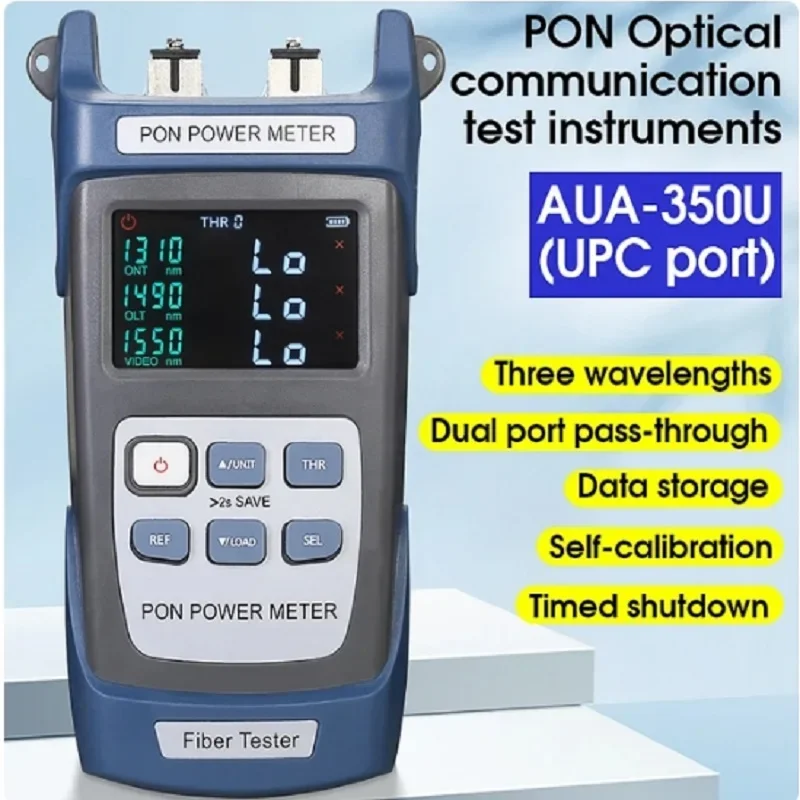 

Handheld AUA-350U UPC Port Fibre PON Optical Power Meter Network Inspection Online Test 1310/1490/1550nm