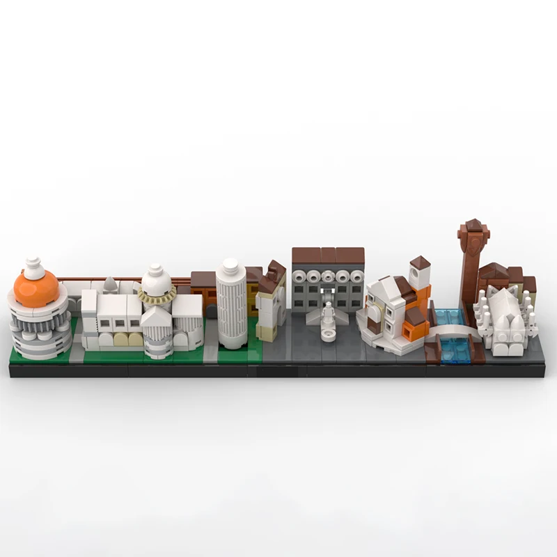 

Строительный блок Pisa Skyline MOC, знаменитые городские архитектурные уличные сцены Brickheadz, сборная модель, головоломка, детская игрушка, подарок на день рождения