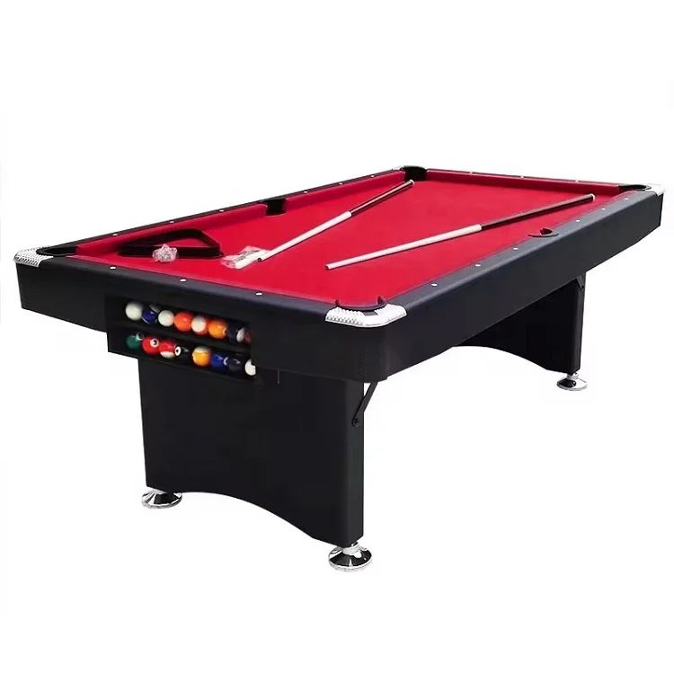 6-Foot American Billiards Indoor Sports Game with Folding Legs and Rubber Pad MDF Material