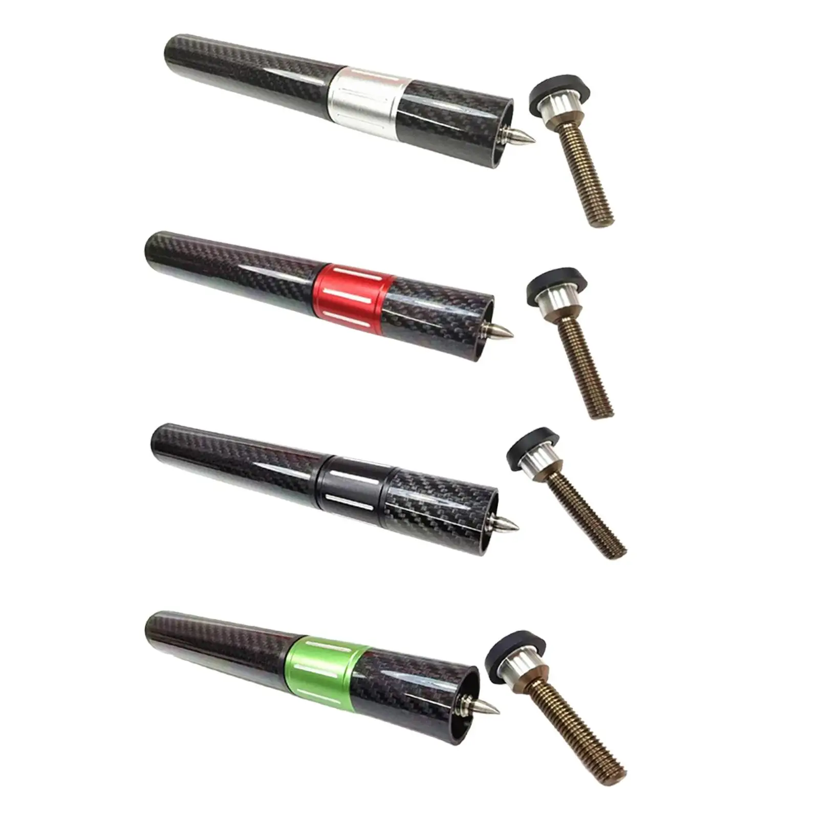 Adjustable Pool Cue Extension Aluminum Alloy Billiards Stick Extender Lightweight Rod for Game Room and Clubs