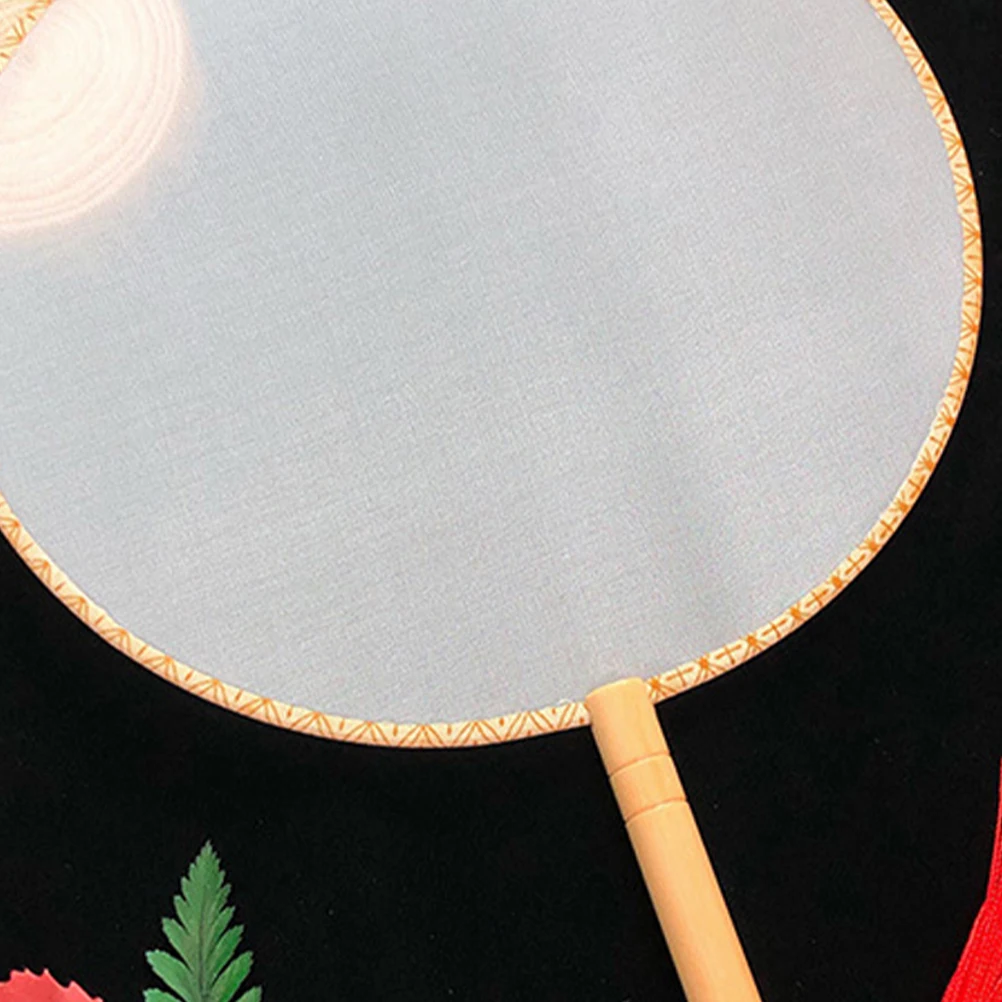 

Blank Fan For Diy Painting Embroidery Drawing Art Transparent Wood Handle Creative Handmade Accessory Shape Color
