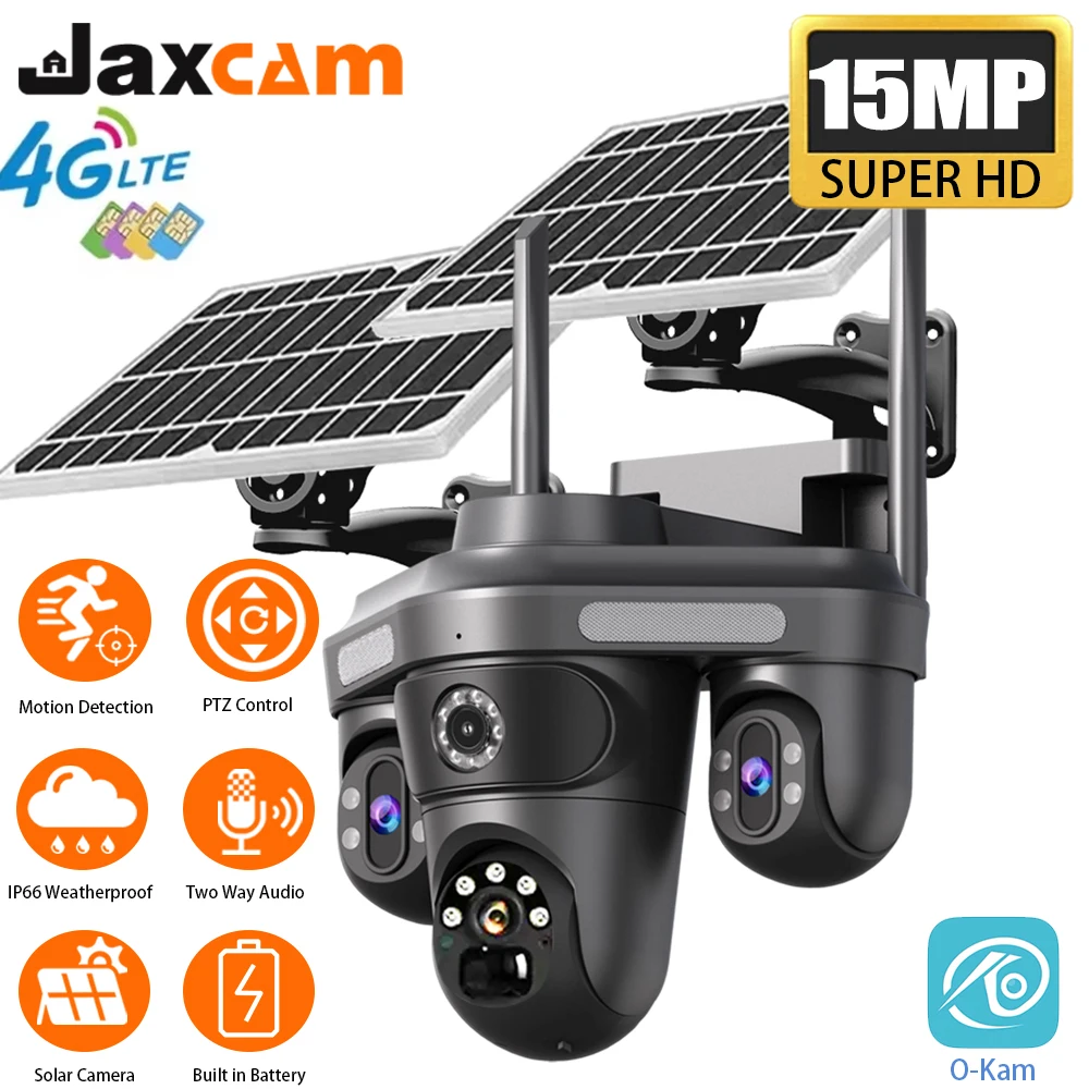 

V380 Pro 8K 15MP 4G SIM Card Dual Solar Panels CCTV PTZ Camera CCTV Outdoor SAolar Camera 360 Built-in Battery IP66 Waterproof