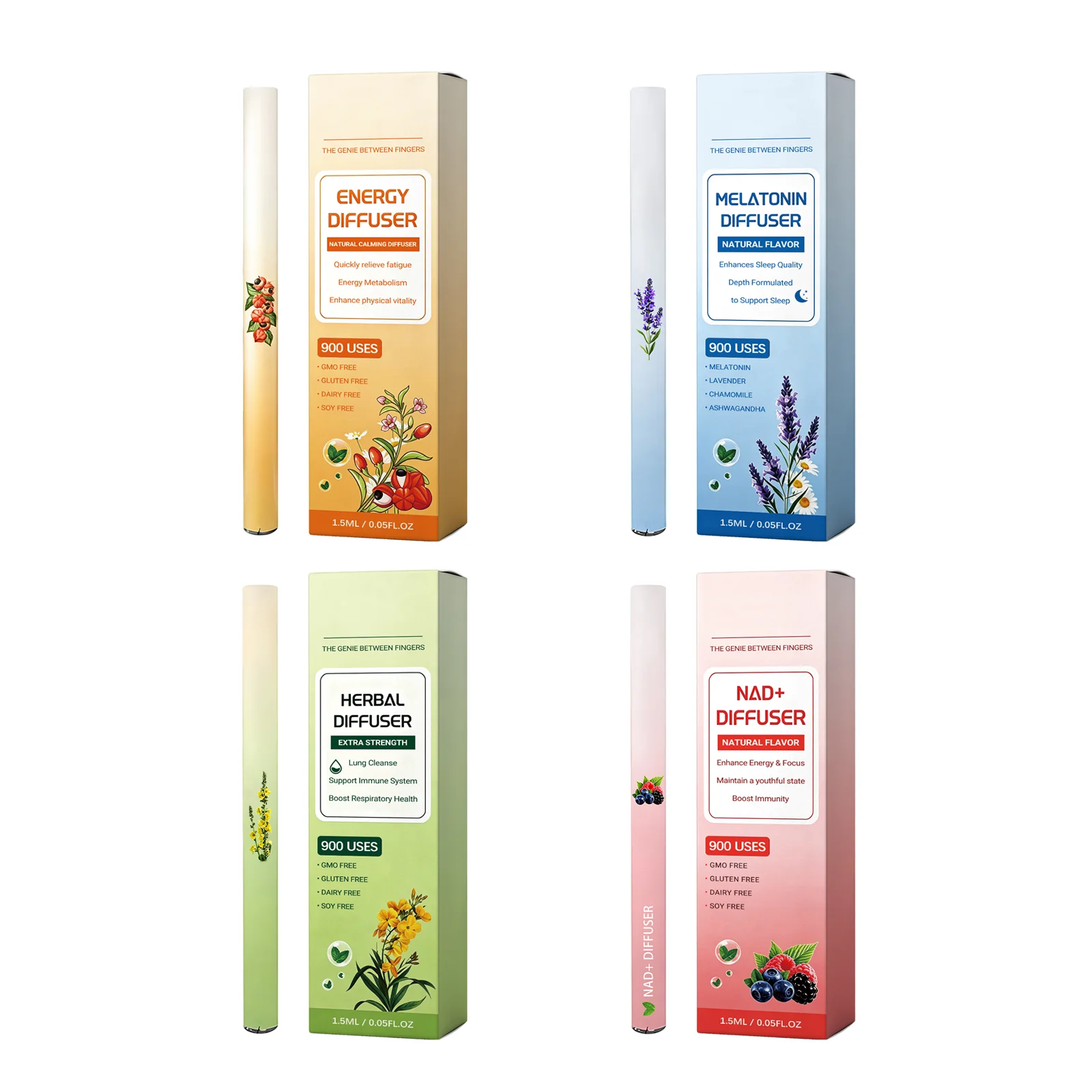 Herbal Diffuser Clear Breathing Boost Immunity Improve Vitality Relief Fatigue Enhance Focus Deep Nourishing Air Freshener Stick