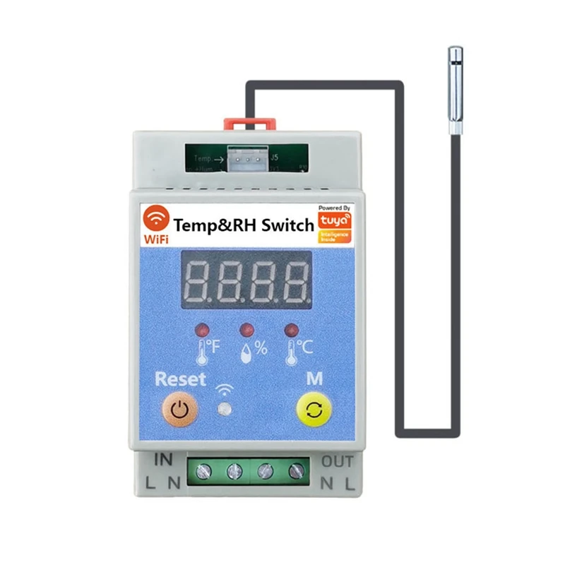 20A Tuya Wifi Soil Temperature And Humidity Switch Timer Soil Temp/Humidity Sensor APP Control For Soil Monitoring