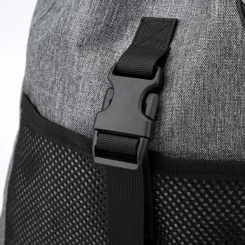 ABNH Borsa da palestra con coulisse con tasche Sacca sportiva con manico Zaino da viaggio con coulisse per uomo donna-Grigio