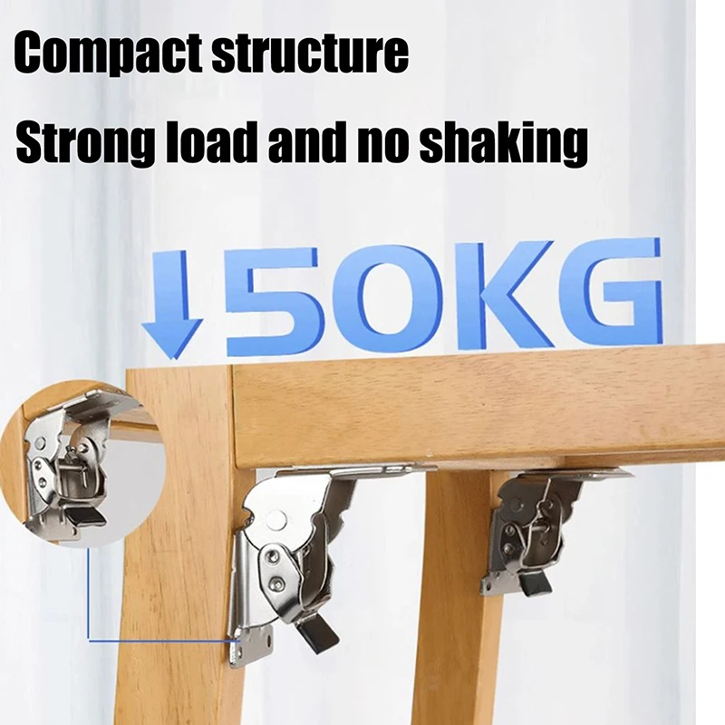 

Self-Locking Folding Hinge 0-180 Degree Hardware Door Furniture Connection Hinges Dining Table Surface Combination Splicing