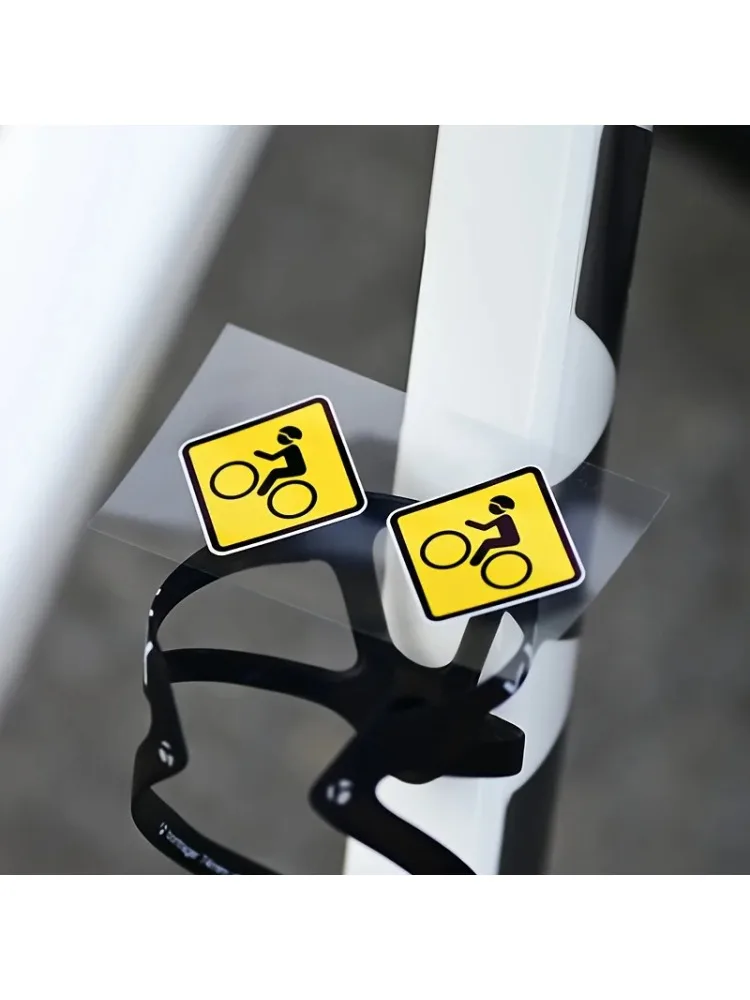 AliExpress NONE 4PCS/SET Bicycle Warning Sign Stickers Yellow Diamond Vinyl Decals Waterproof for Bike Helmet Car Decor