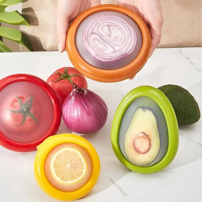 

Fresh-Keeping Kitchen Storage Box Vegetable Fruit Container Avocado Tomato Orange Onion Crisper Organization Kitchen Gadgets