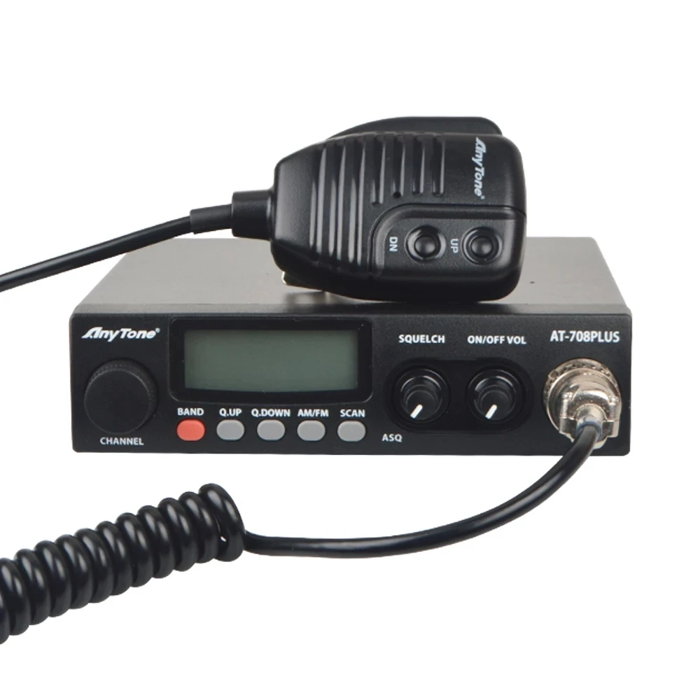 Anytone Radio AT-708 Plus 27MHz CB Station 8W 480AM-480FM 24.265-29.655MHZ High Quality CB Radio For truck Car Mobile Radio