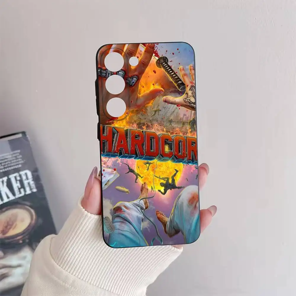 حافظة هاتف هنري المتشددين لهاتف سامسونج جالاكسي A73,72,51,53,52,71,22,5G,Note,J7,8,9 غطاء أسود ناعم