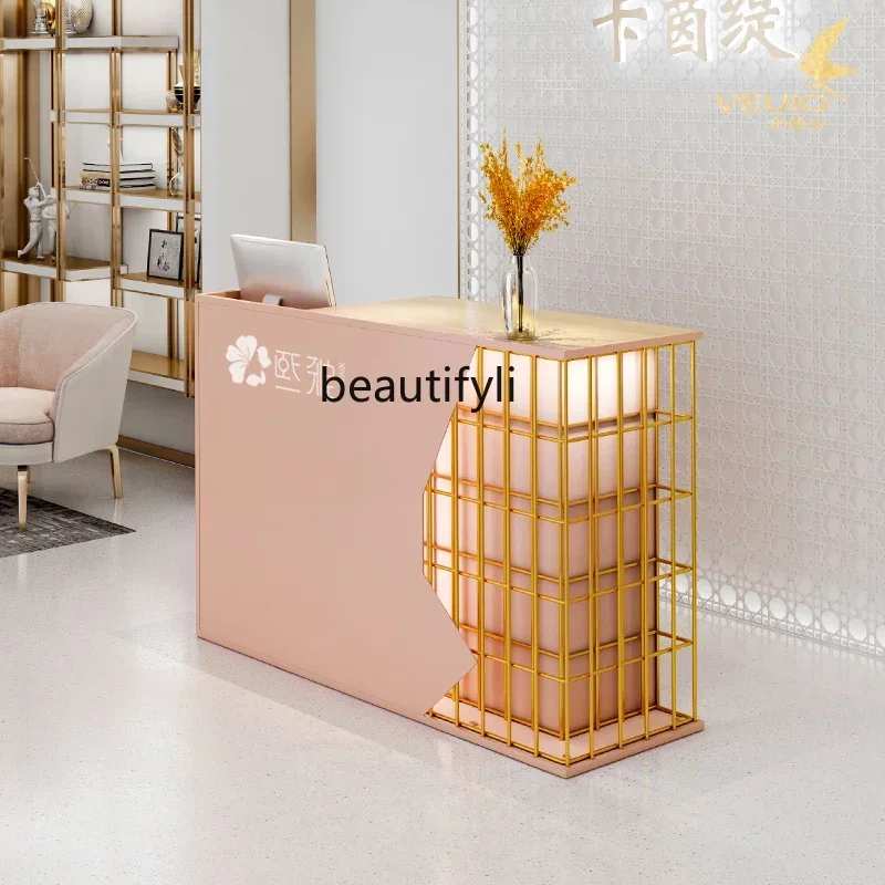 

Restaurant Bar Counter Cashier Restaurant Reception Desk Creative Clothing Store Beauty Salon Reception Desk