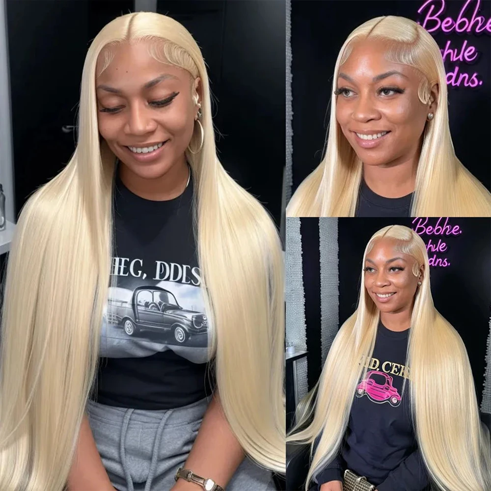 613 Honey Blonde Straight HD Transparent Lace Front Wig 30 36 Inch 13x4 Lace frontal Human Hair Wigs Brazilian For Black Women