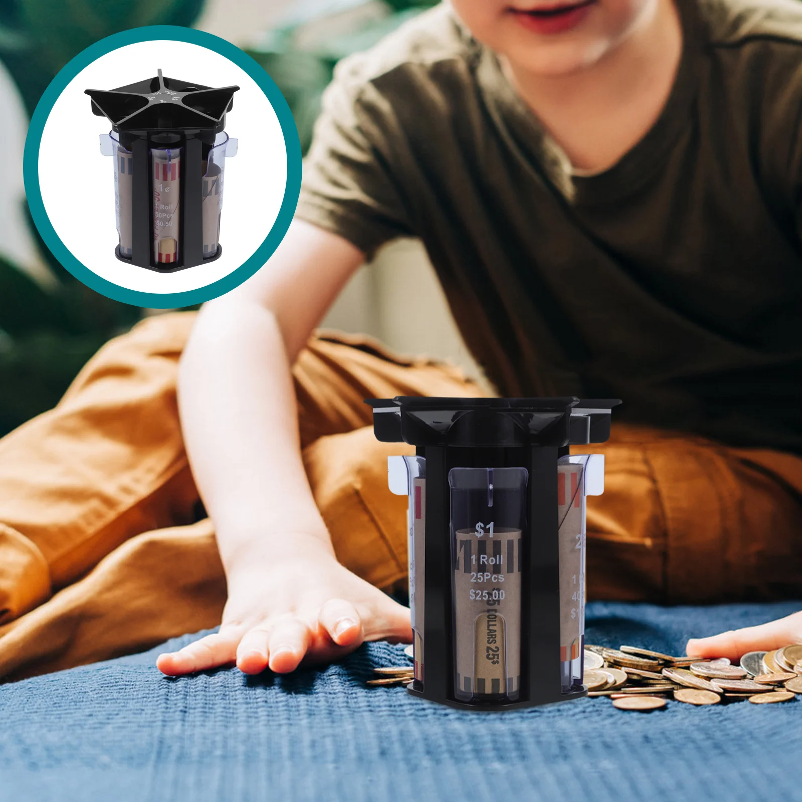 

Versatile Coin Sorter Plastic Reusable Coin Holder Stylish Space-Saving Commercial Use Time Saver