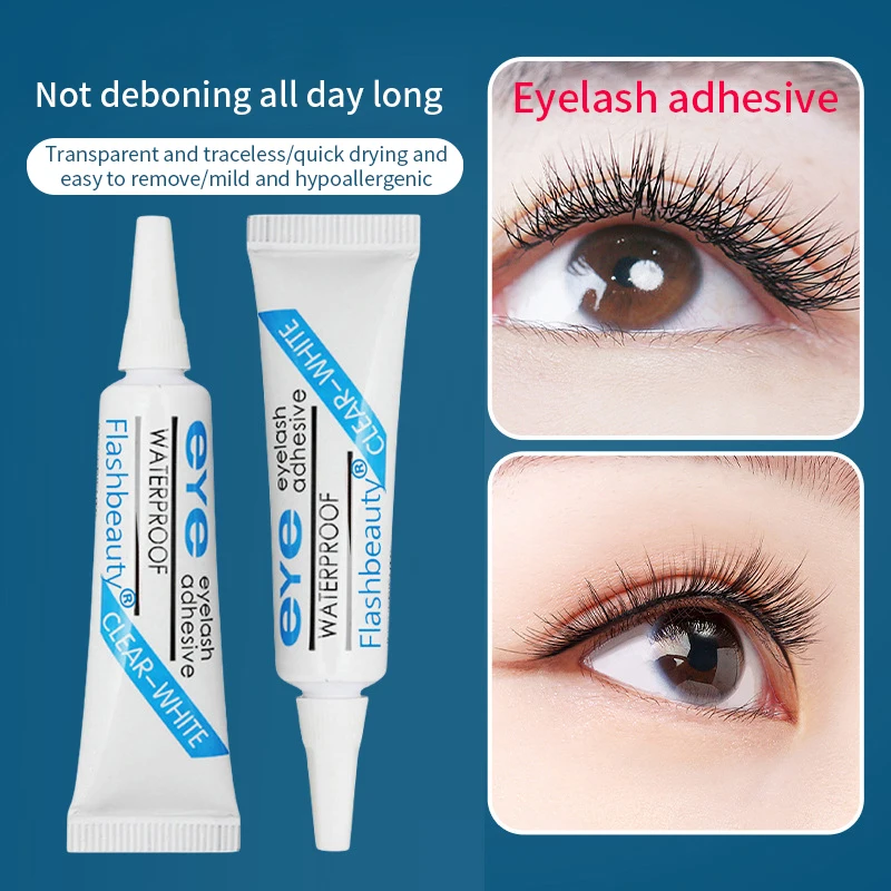 Waterproof Tool Makeup Tools Accessories Eyelash Glue New Strong False Eyelash Lash Glue Adhesive 7g, Dark or Clear maquillaje