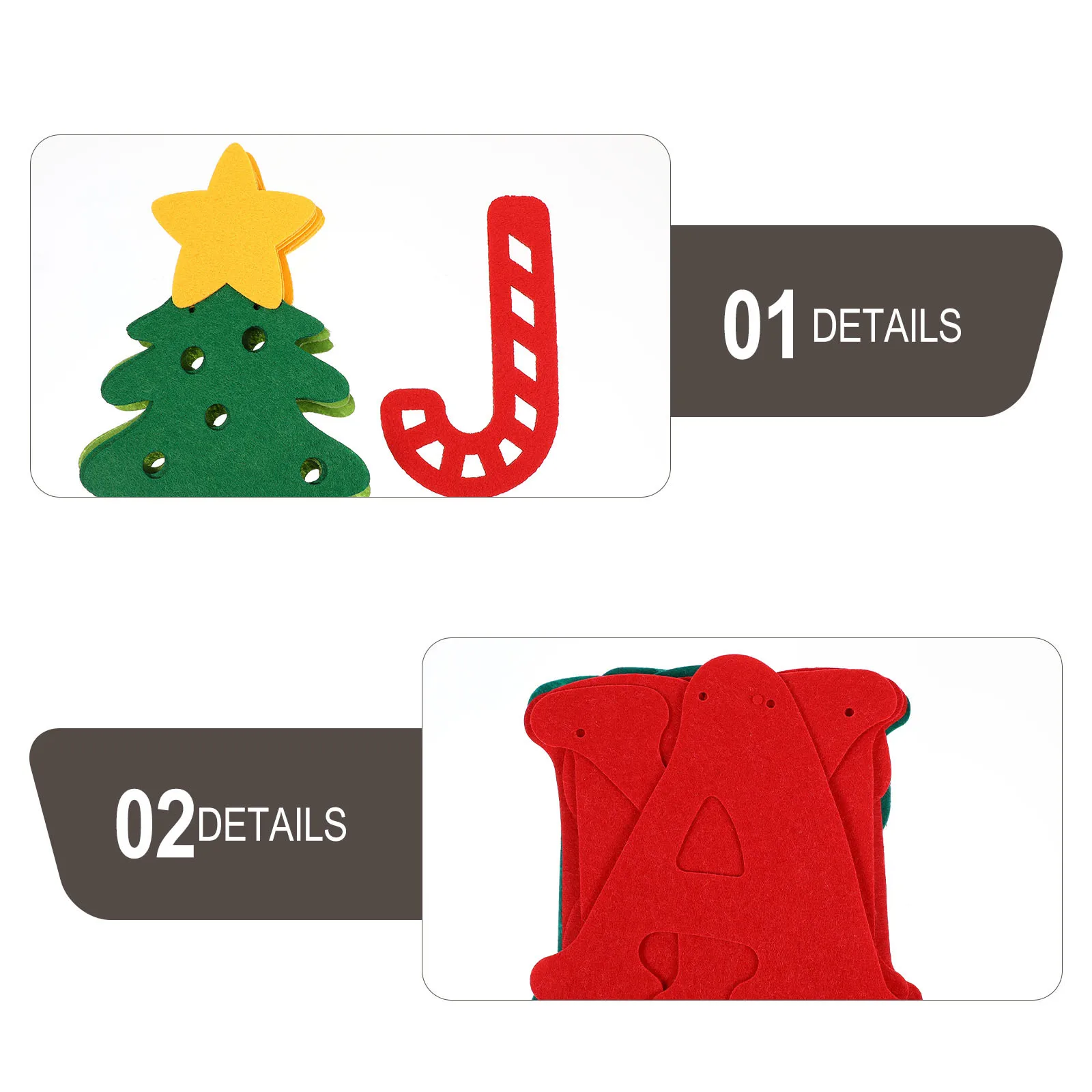 

7Pcs Merry Christmas Banner Decorative String Flags Party Wall Decoration Xmas Tree Banner Hanging Flags Photo Props