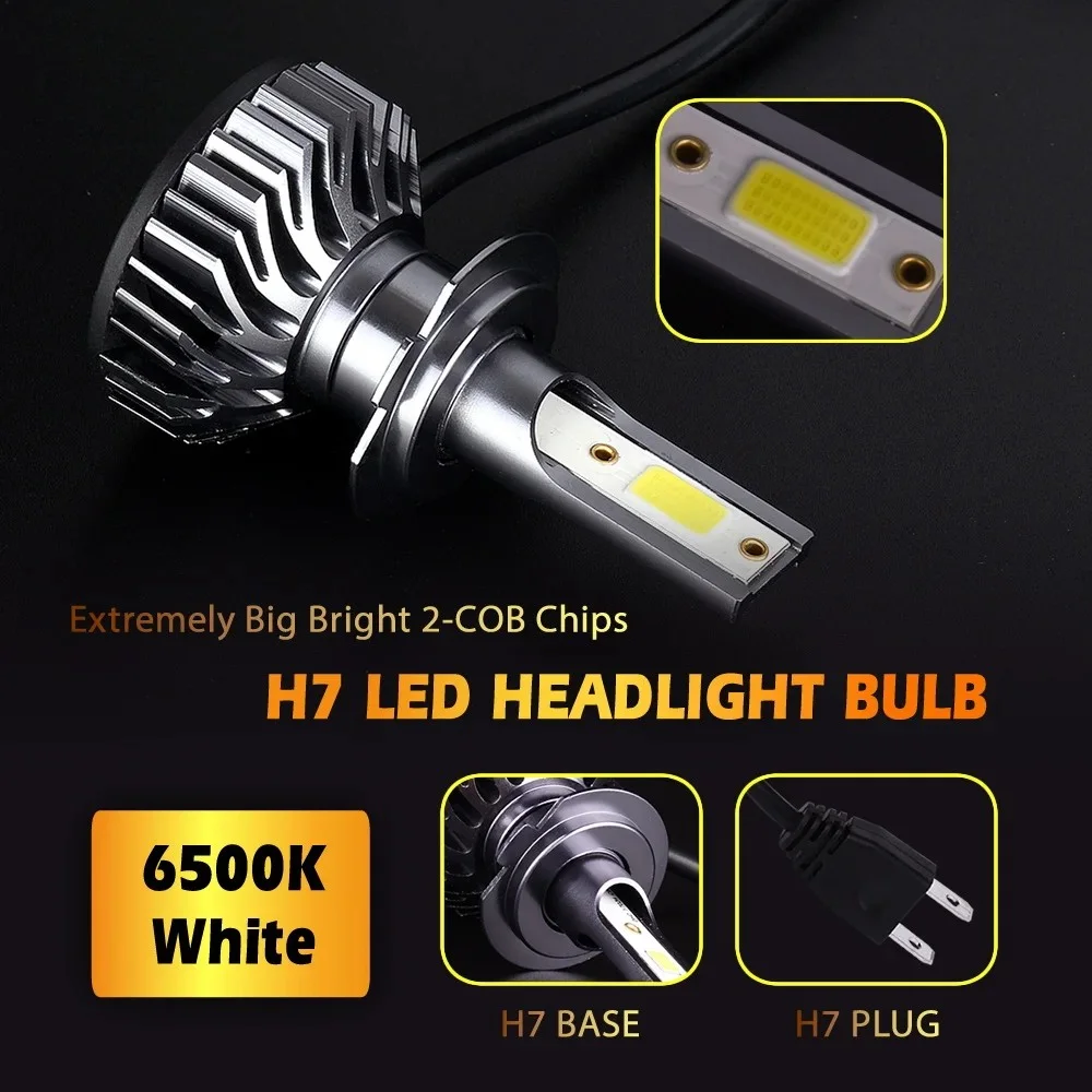 H7 Bohlam Lampu Depan LED H4 H - Led Headlight 6500K White 12000Lm ulasan dan harga