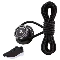 1 Pair No-Tie Shoe Locks - Rotating Buckles for Sports and Outdoor Shoes - Unisex Quick-Adjust Design - Pre-Installed