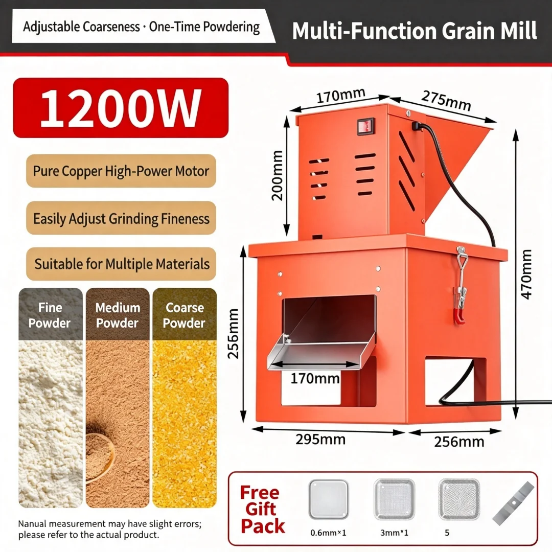 Commercial & Home Use Ultra Fine Grain Grinding Machine Dry Corn Wheat Herb Pulverizer Electric Feed Crusher for Livestock Chick