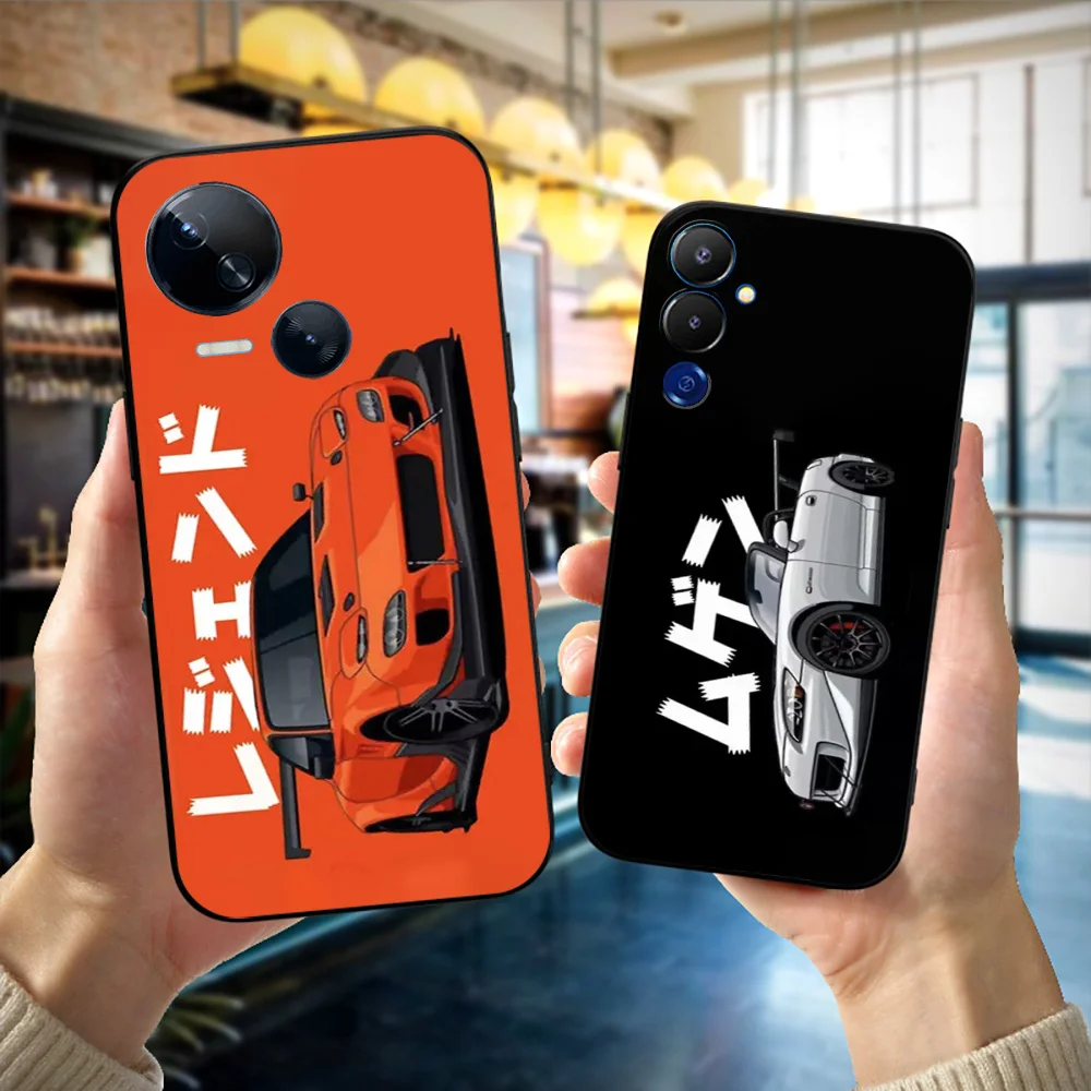 BLACK TPU CASE FOR ITEL A60 P40 VISION 5 A18 S18 INFINIX SMART 7  PLUS 7HD HOT 30 30I PLAY NOTE ZERO ULTRA 5G JDM Sports Car