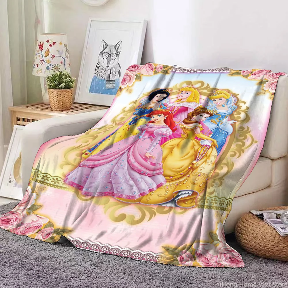 

Disney Pricess Flannel Thin Blanket.Four Season Blanket. Travel Picnic,for Sofa,Beds,Living Rooms,Fluffy Blanket Gifts
