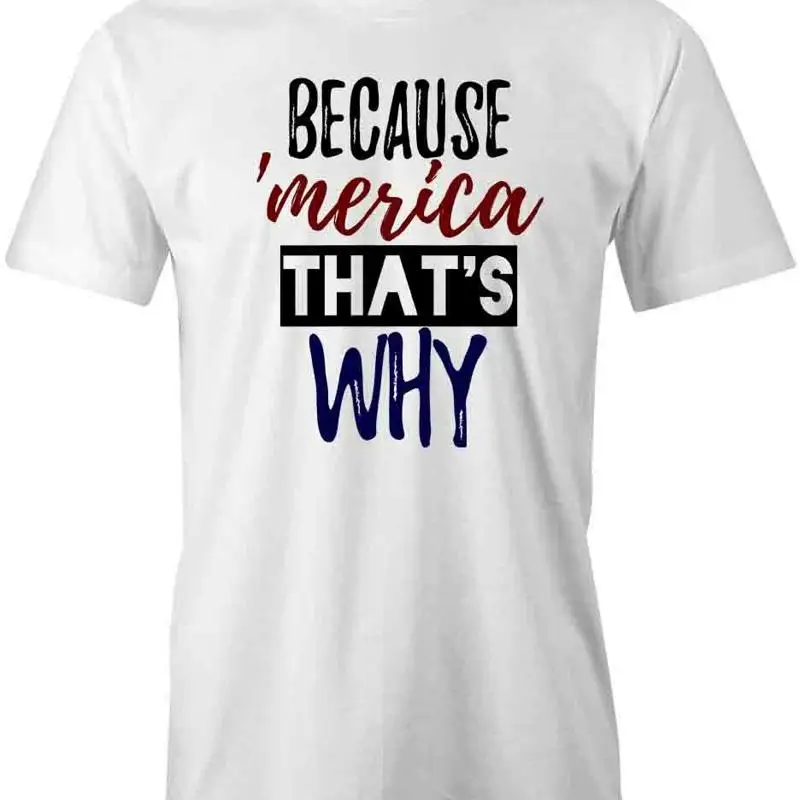 لأنه ميريكا تي شيرت د ملابس قطنية وطنية S1WCA168 #1