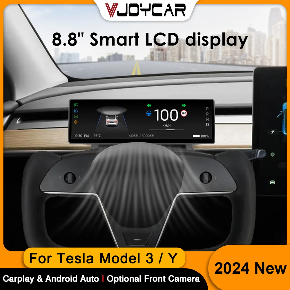 

New Arrival Model Y 8.8 Inch Touch Screen for Tesla Model 3 Support Carplay&Android Auto Independent Air Vent Smart Display