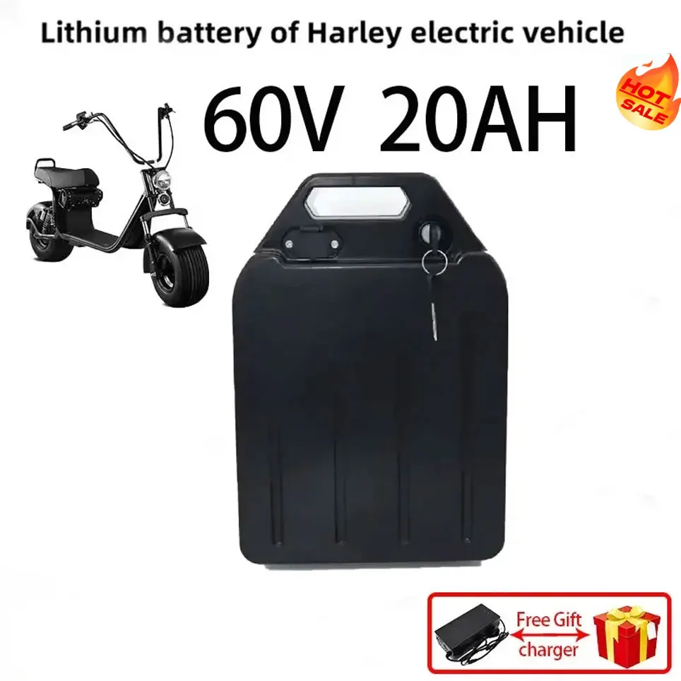 Voor Harley Tweewielige Elektrische Motorfiets Batterij 60V 20Ah 30Ah 40AH 18650 Lithium Batterijen Waterdichte Opvouwbare Scooter