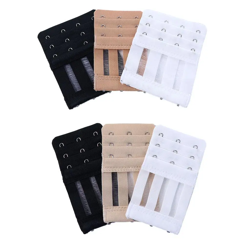 

3 Hooks 3 Rows With Buckle 4 Hooks 3 Rows DIY Extenders Strap Intimates Accessories Lingerie Strap Bra Extension Buckle