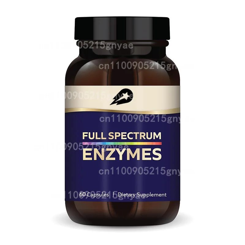 

60 Vegetarian Capsules Containing 20 Enzymes and 5 Prebiotics, Promoting Intestinal Health and Relieving Bloating