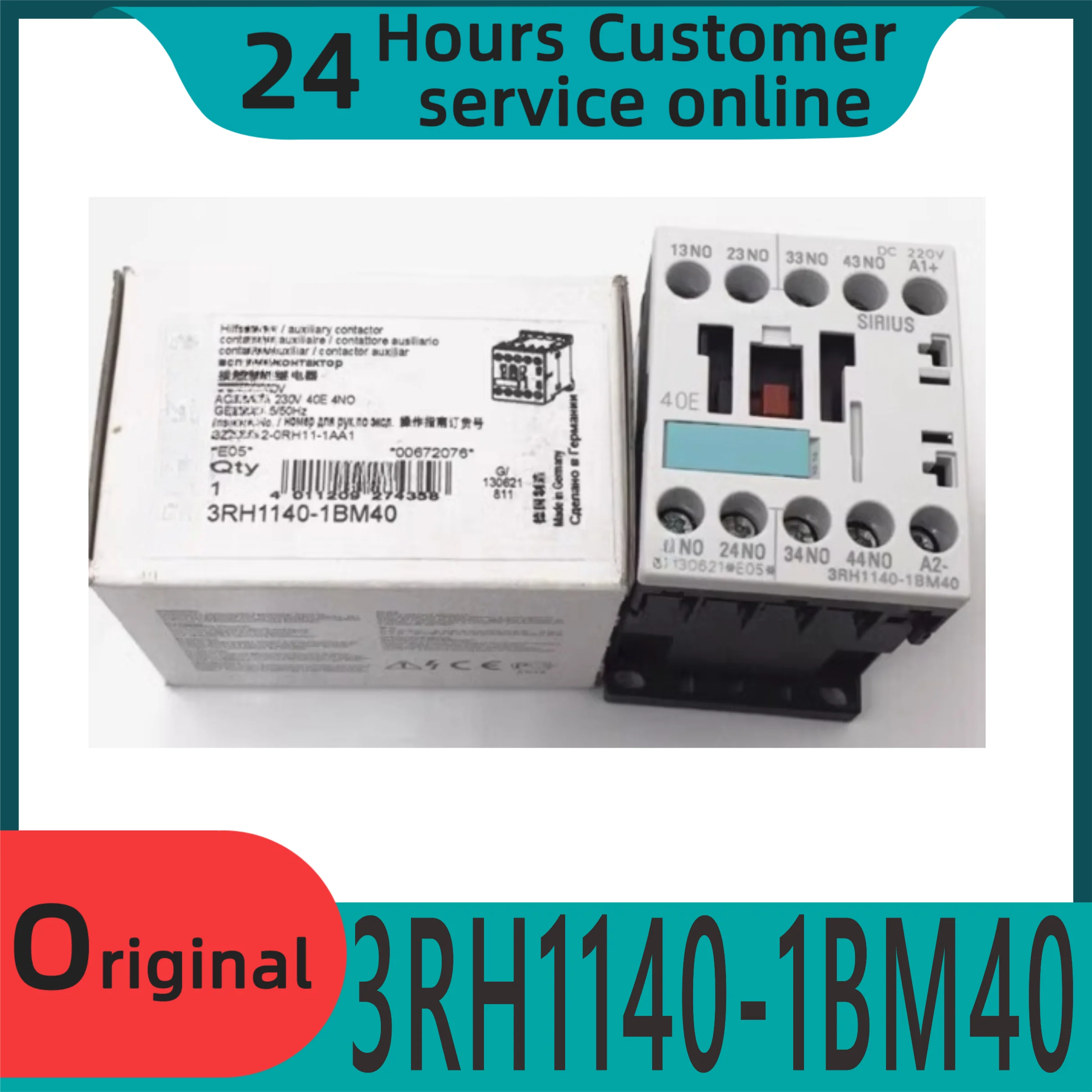 

New original contactor relay 3RH1140-1BM40 110V DC220V
