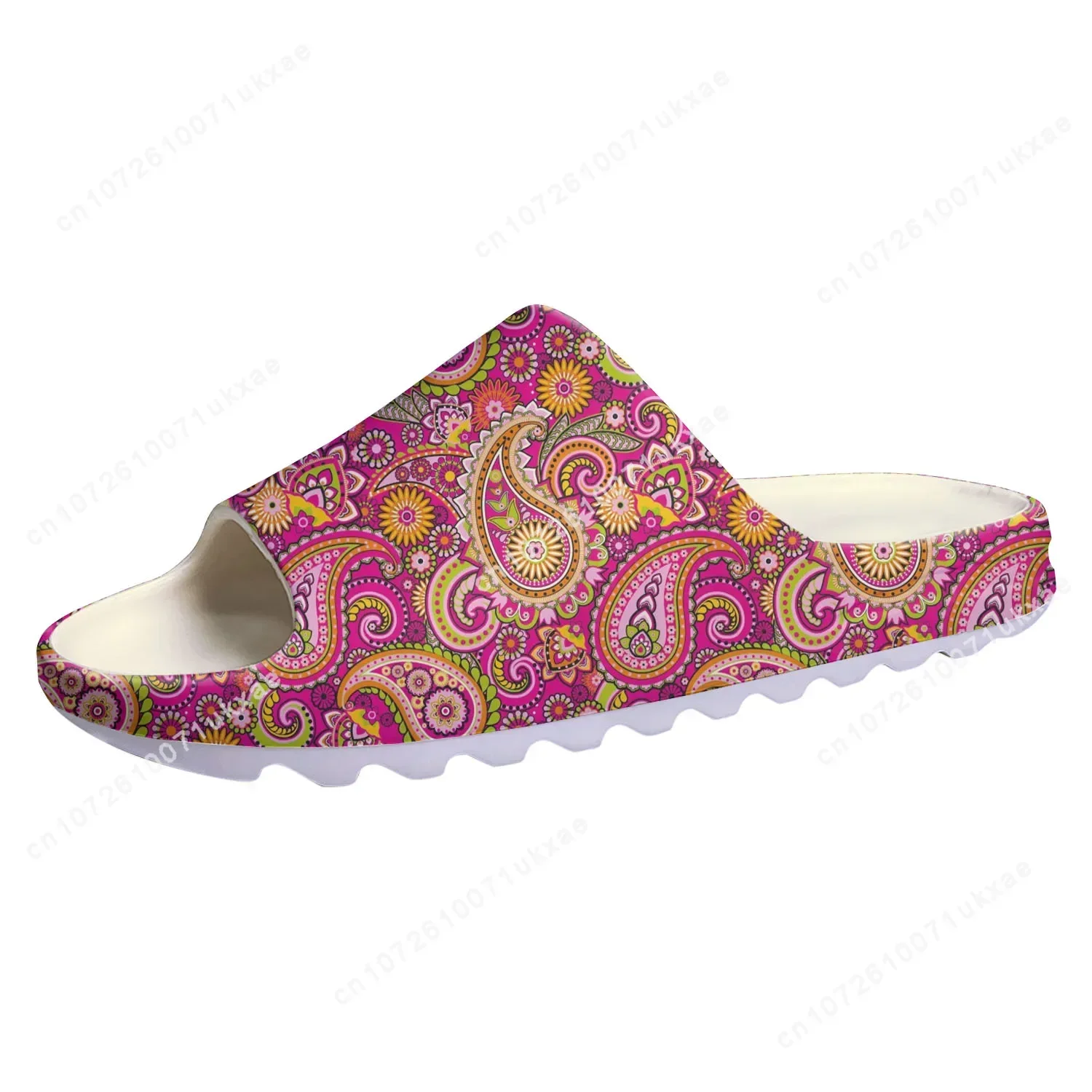 Bohemia Mandala Bloemenprint Zachte Zool Sllips Home Klompen Aangepaste Stap Op Waterschoenen Heren Dames Tiener Stap In Sandalen