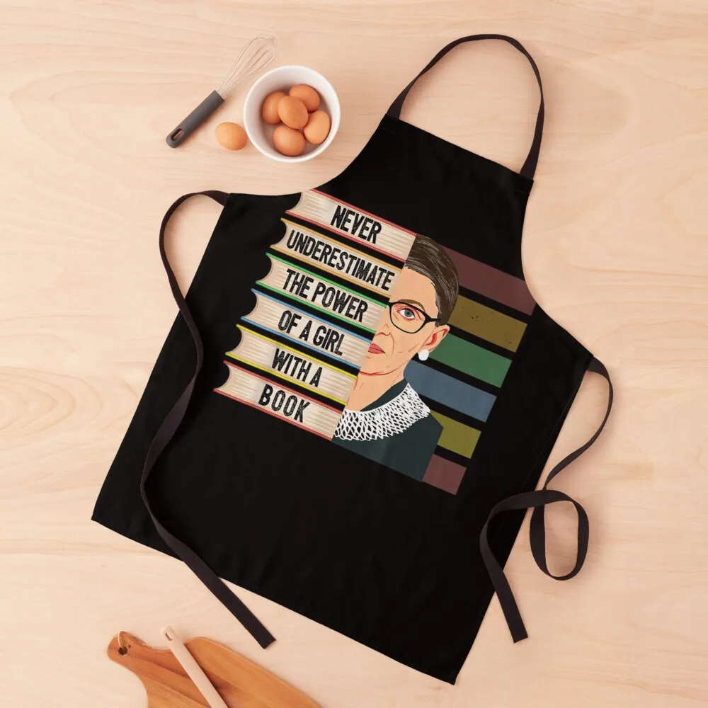 

Feminist-Ruth-Bader-Ginsburg-Rbg-Quote-Girl-With-Book-Women Apron