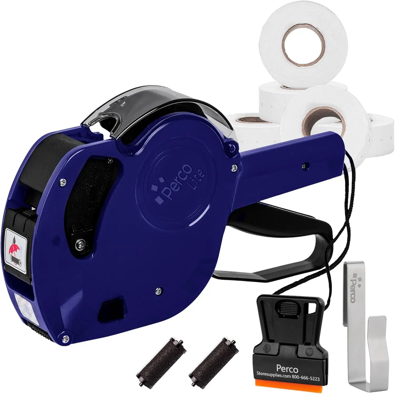 1-Line Date Marking Gun Kit with 5000 Labels, 2 Ink Rollers, Pre-Loaded for Easy Use