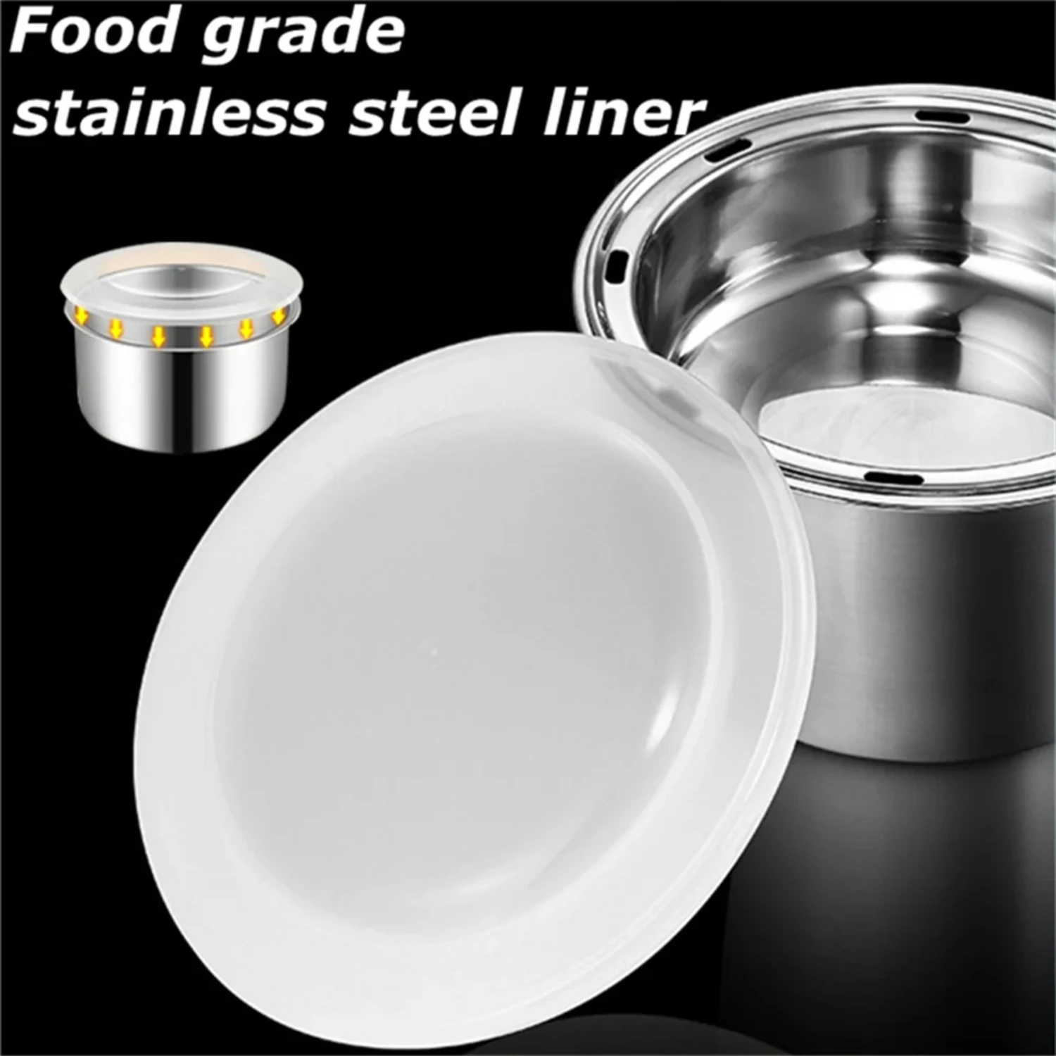 

220V Lunch Box 2 Layers Portable Food Steamer Cooking Container Meal Lunchbox Warmer MINI Rice Cooker Thermal Heating