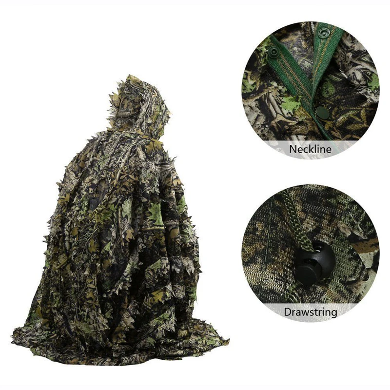 Camouflage Hunting Clothes Tactical Shooting Airsoft Sniper Clothing Ghillie Suit Army Uniform Men Jungle Woodland Combat Suit