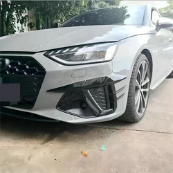 For Audi A4 S4 B9.5 Sedan Avant 2019-2024 Car Headlight Fog Light Eyelids Eyebrows Glossy Black Lids Spoiler Bodykit Tuning