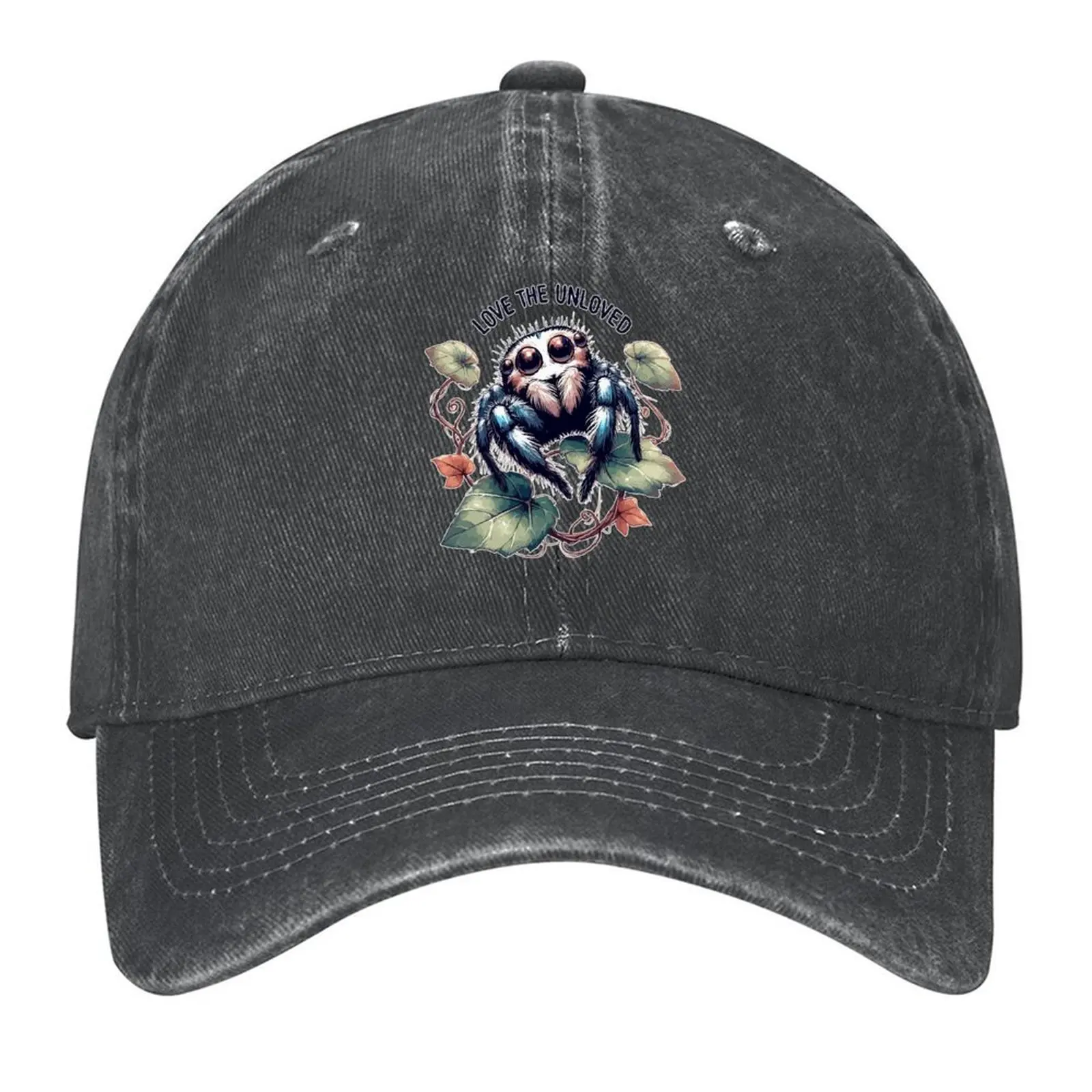 

Love The Unloved Jumping Spider Baseball Cap Golf Uv Protection Solar Hat Hat Beach Funny hats Women's Golf Clothing Men's