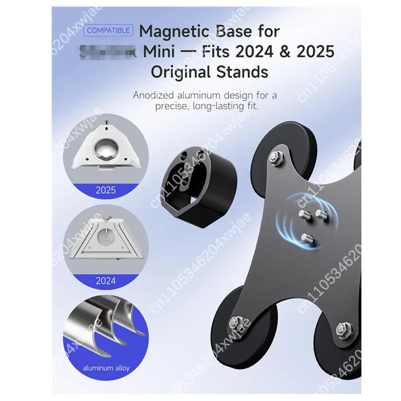 Heavy Duty Aluminum Alloy Car Roof Magnetic Mounting Base with Adapter Block V4 Metal Stand