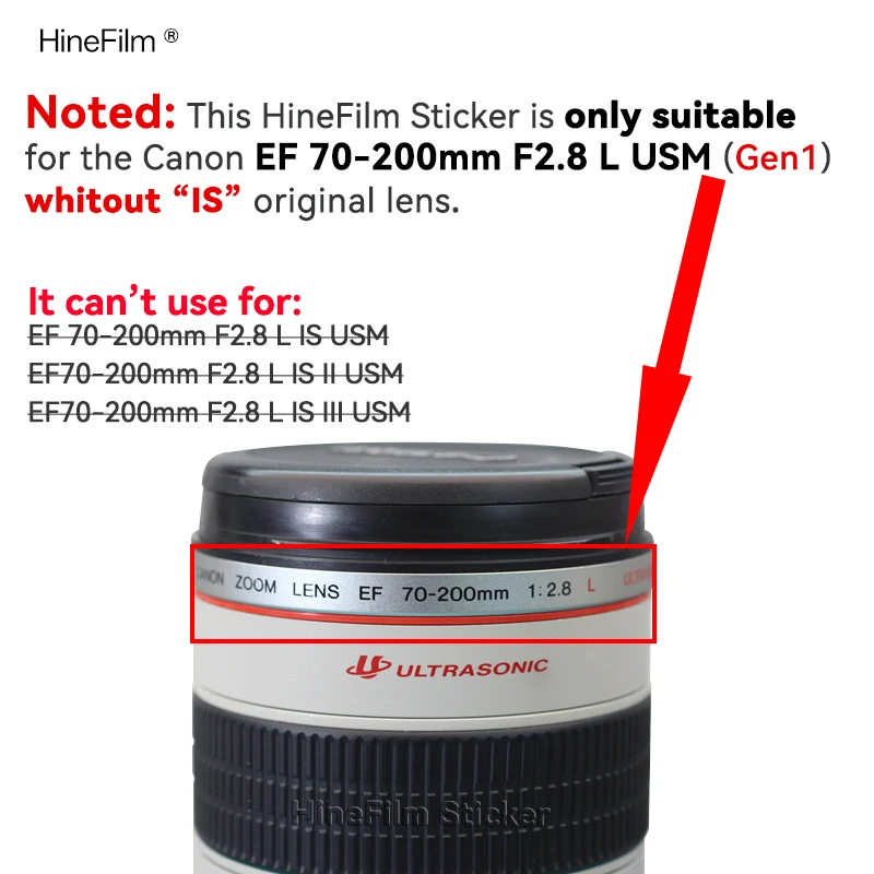 キヤノン EF 70-200 ミリメートル f2.8L GEN1 レンズステッカー 70200 F2.8 デカールスキンキヤノン ef 70 200 f2 8 カバーフィルム 70-200 f2.8 ラップ