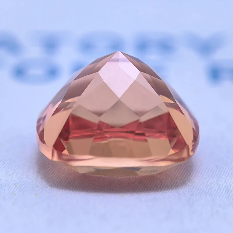 Lab Grown Sapphire Orange Color Square Cushion Shape Gemstone For Charms Diy Jewelry Making Material Selectable AGL Certificate