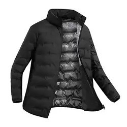 Doudoune légère coupe-vent pour hommes, vestes en peluche optiques pour hommes, manteau noir décontracté pour hommes, 5XL, haute qualité, hiver, nouveau, 2023