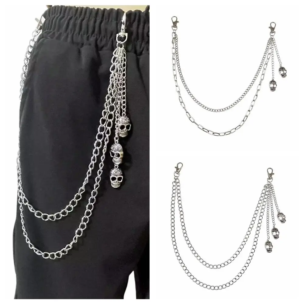 شخصية شرابة الجمجمة الخصر سلسلة سبائك الزنك القوطية الشرير حزام سلسلة السراويل سلسلة حزام سلسلة الجمجمة السراويل سلسلة الإناث