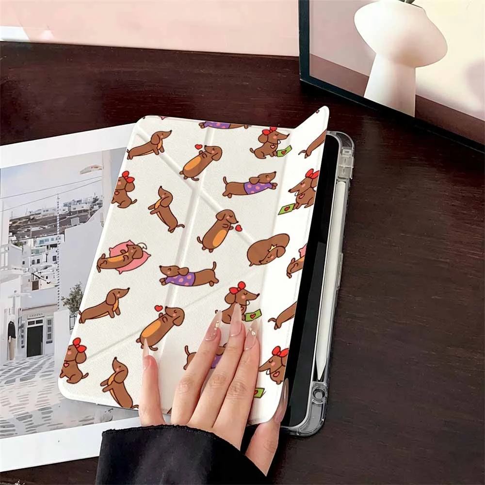 Hot Sale Dachshund For Samsung Galaxy Tab A8 A9 A11 S6 S7 S8 S9 S10 FE Plus Lite Protective With Pen Slot Tablet Case