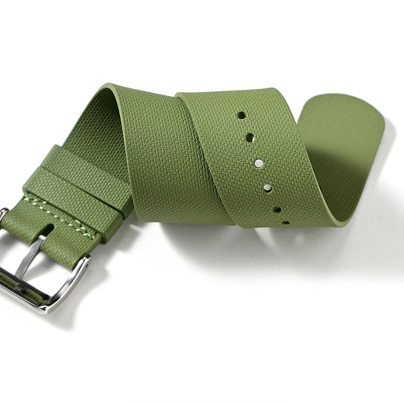 فلورو المطاط حزام 20 مللي متر 21 مللي متر 22 مللي متر قطعة واحدة FKM العسكرية الرجال الرياضة حزام (استيك) ساعة ل سايكو أوميغا رولكس الغوص العالمي سوار #4