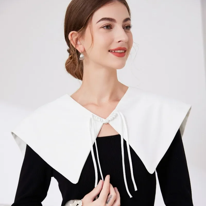 Vintage Blouse Tops Fake Collar Shawls Adjustable Pointed Lapel Detachable Lapel Half Shirt False Collar