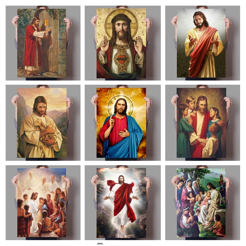 

God Jesus Children Virgin Mary christianity church Print Art Canvas Poster for Living Room Decoration Home Wall Decor Picture